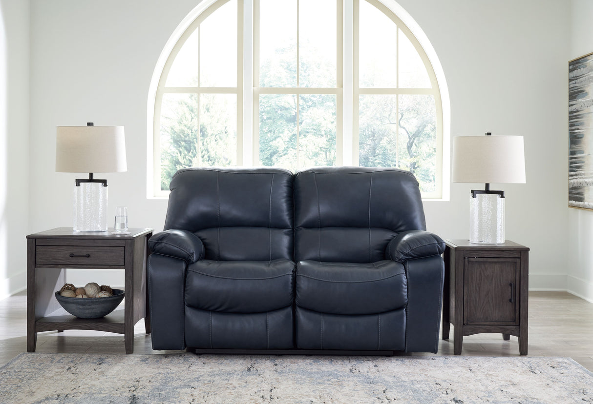Leesworth - Ocean - 3 Pc. - Power Reclining Sofa, Power Reclining Loveseat, Power Rocker Recliner by Signature Design by Ashley® | Bel Furniture