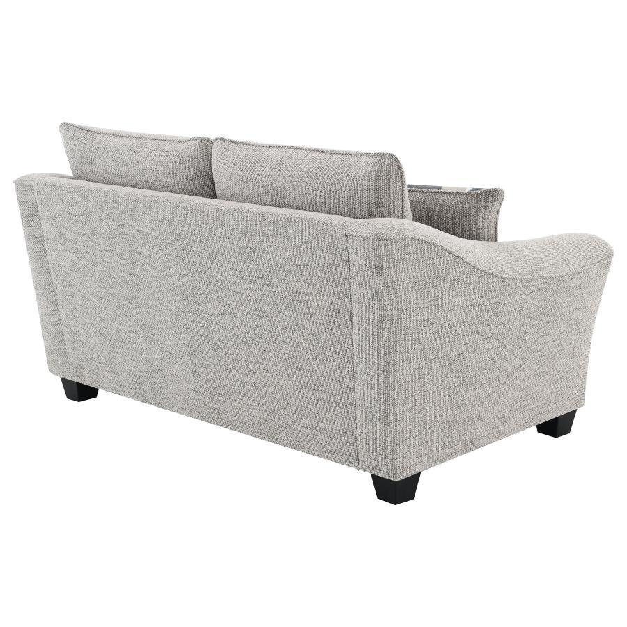 Tomkins - Boucle Upholstered Loveseat - Light Gray by Coaster Fine Furniture | Bel Furniture