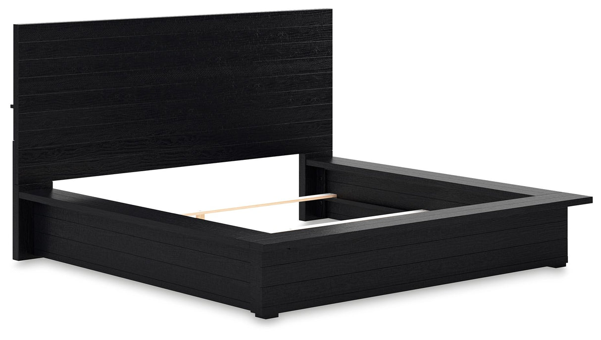 Londer - Black - King Panel Bed by Millennium® by Ashley | Bel Furniture