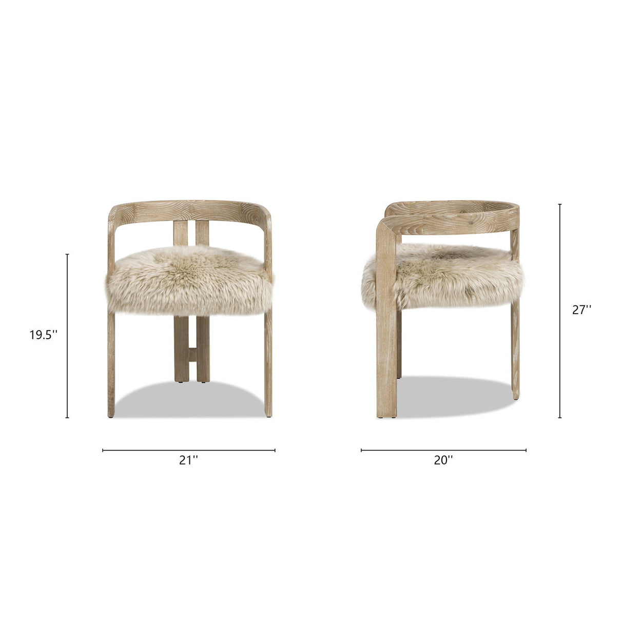 Millwick - Low Back Dining Chair - Natural Blonde by Jennifer Taylor Home | Bel Furniture