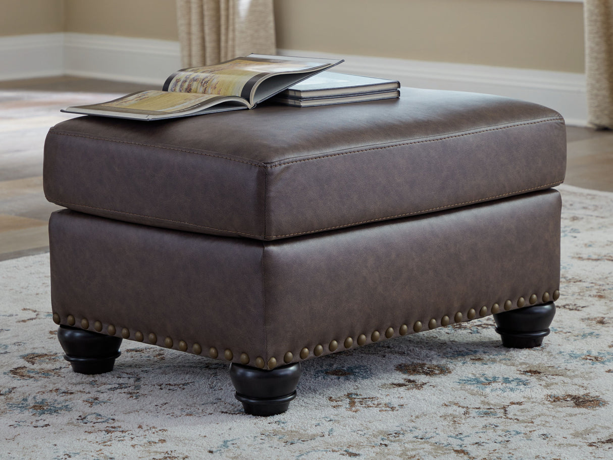 Roxmere - Umber - Ottoman by Benchcraft® | Bel Furniture