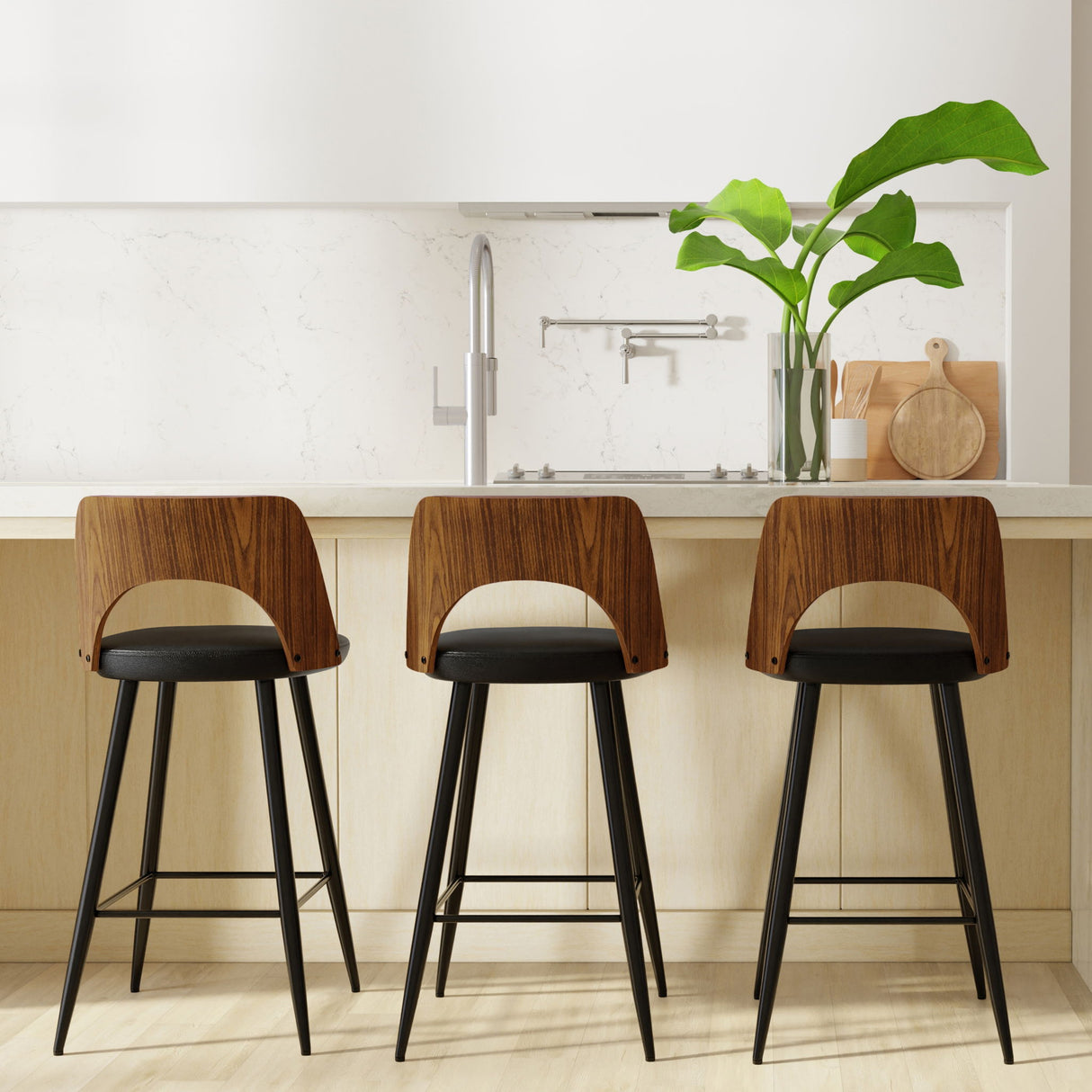 Micah - Counter Height Stool (Set of 2) - Black by Simpli-Home | Bel Furniture