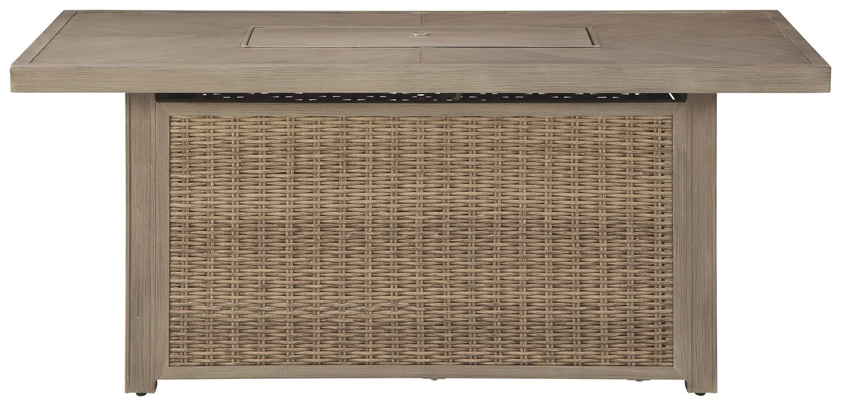 Beachcroft - Rectangular Fire Pit Table by Signature Design by Ashley® | Bel Furniture