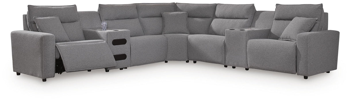 Modmax II - Reclining Sectional - Salt And Pepper