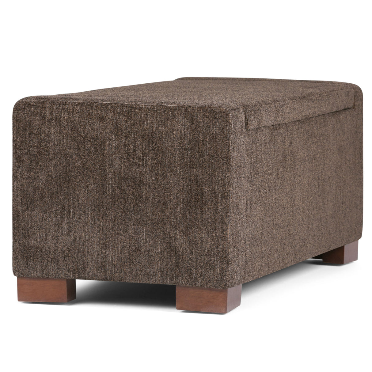 Bretton - Lift Top Storage Ottoman - Deep Umber Brown by Simpli-Home | Bel Furniture