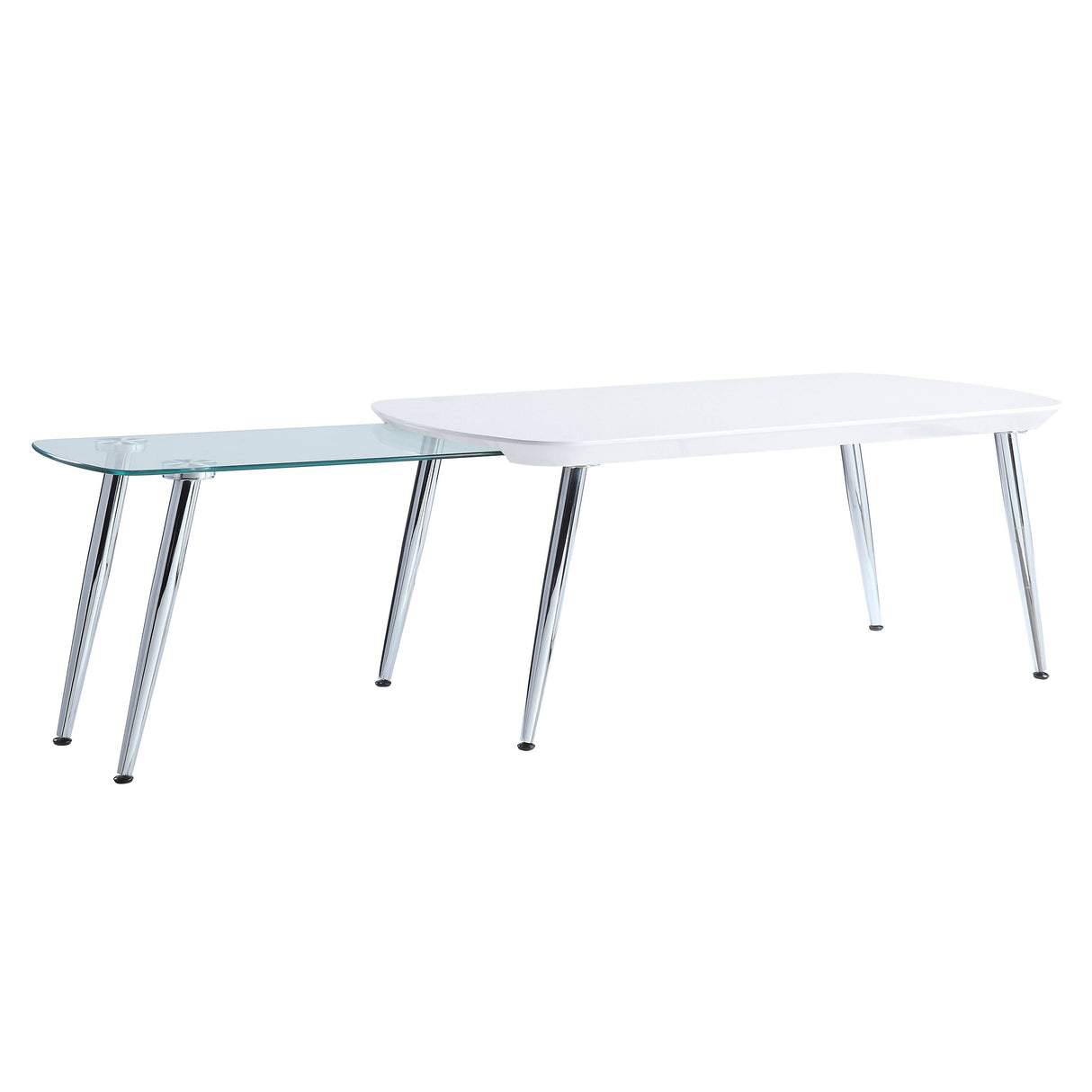 Patina - Coffee Table - White / Chrome by Urban Nest | Bel Furniture