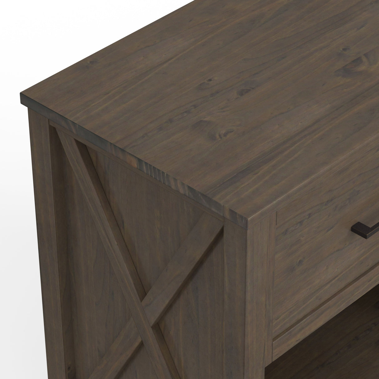 Ela - Bedside Table - Smoky Brown by Simpli-Home | Bel Furniture