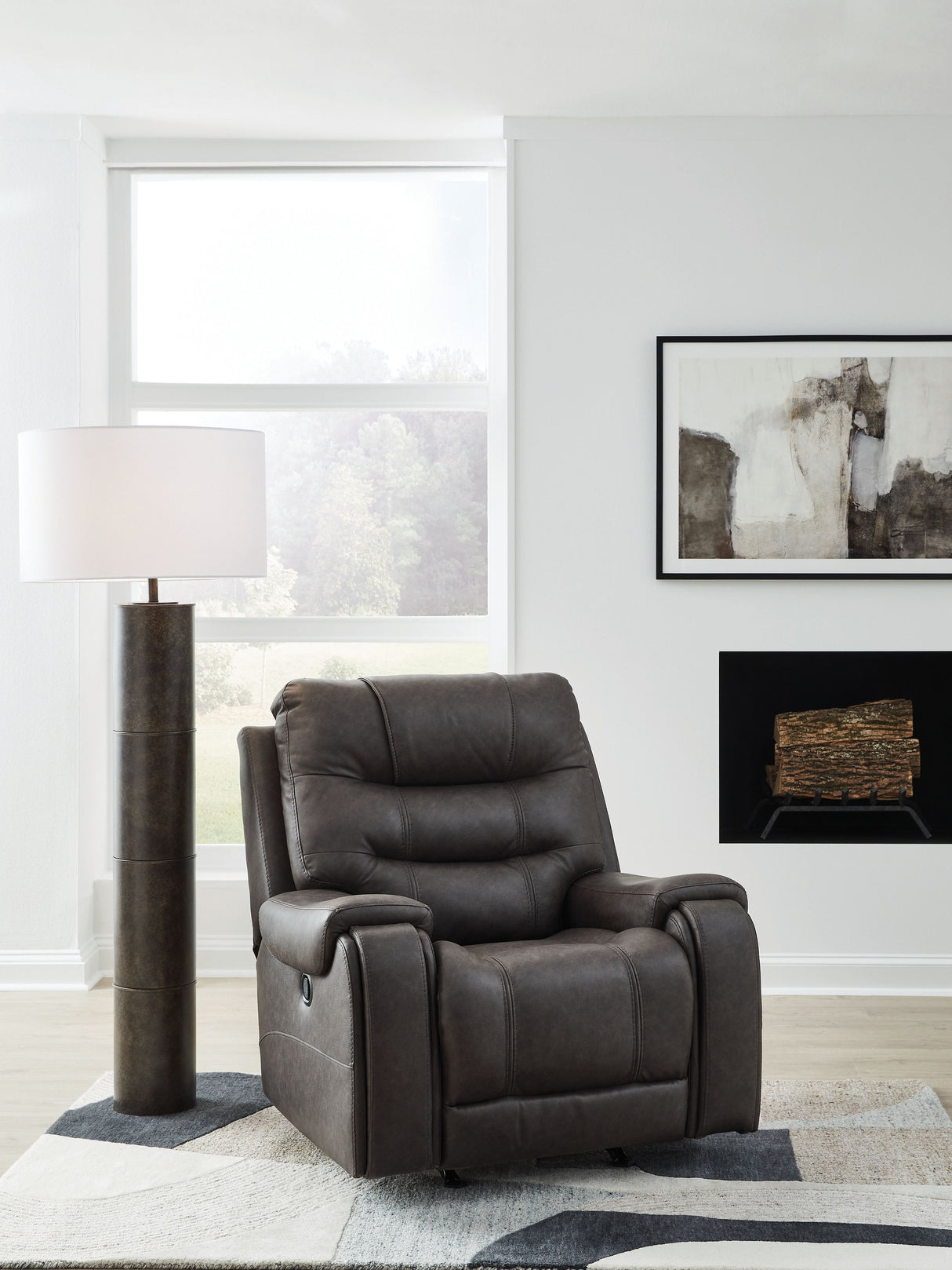 Femley - Smoke - Rocker Recliner by Signature Design by Ashley® | Bel Furniture