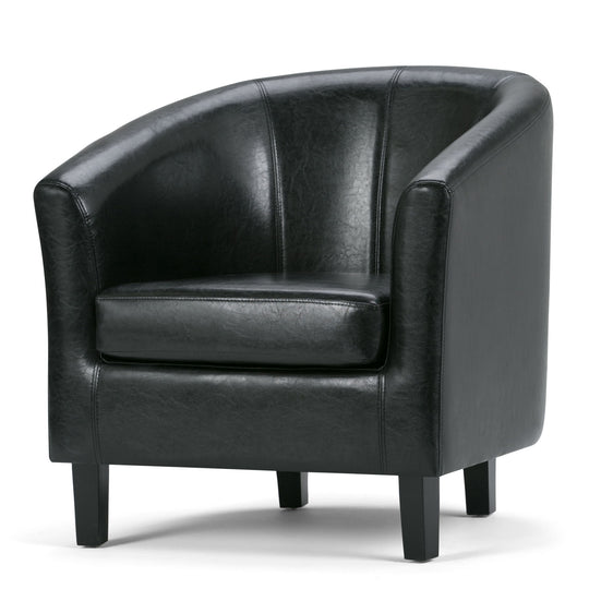 Austin - Transitional Tub Chair Dark Brown by Simpli-Home | Bel Furniture