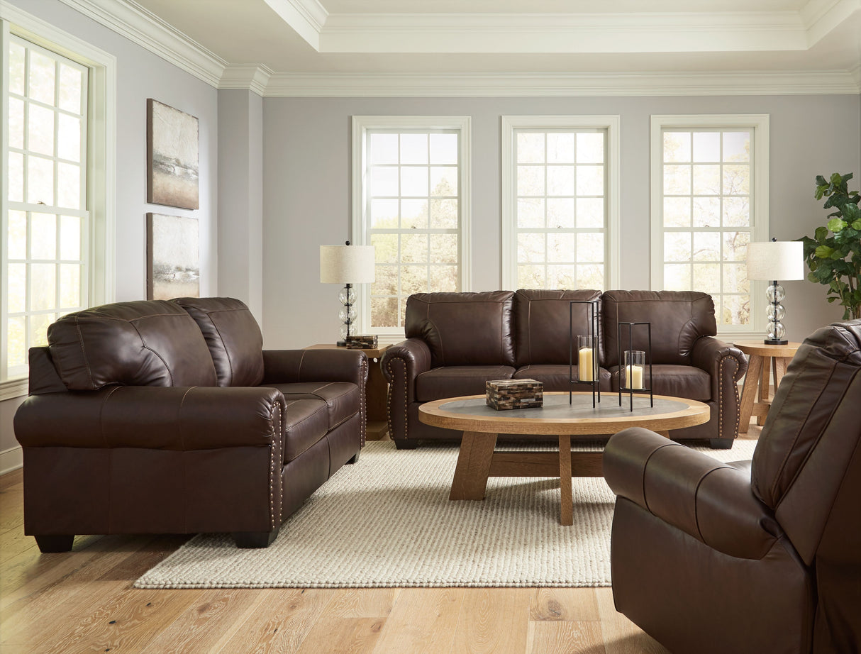 Colleton - Living Room Set Dark Brown 3 Pc. - Sofa, Loveseat, Rocker Recliner by Signature Design by Ashley® | Bel Furniture