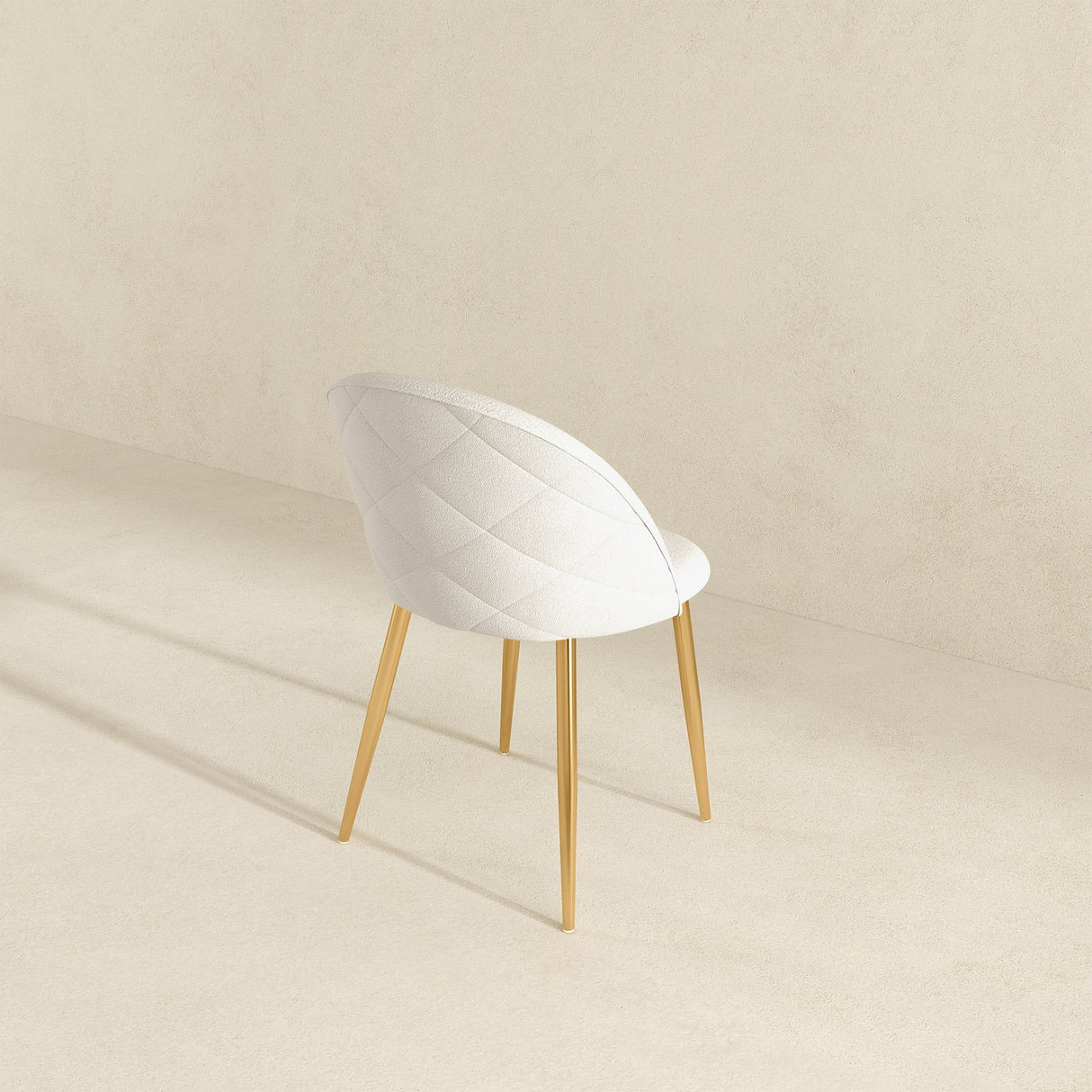 Marion - Mid-Century Modern Dining Chair (Set of 2) - Gold / White by Ashcroft Furniture | Bel Furniture