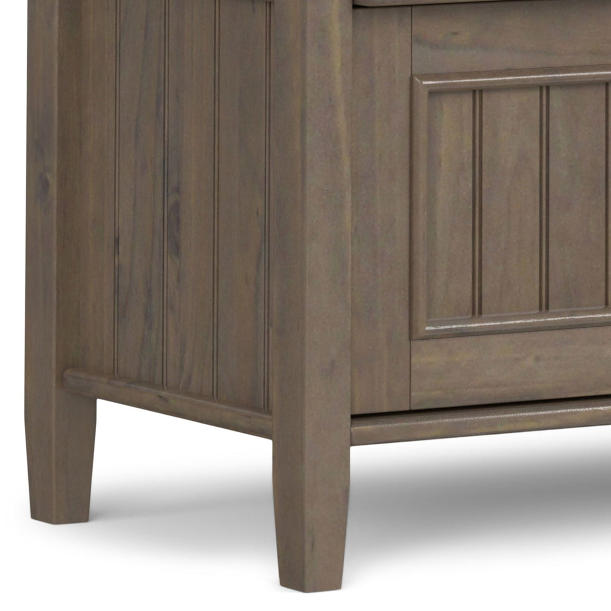 Lev - Entryway Storage Bench - Smoky Brown by Simpli-Home | Bel Furniture