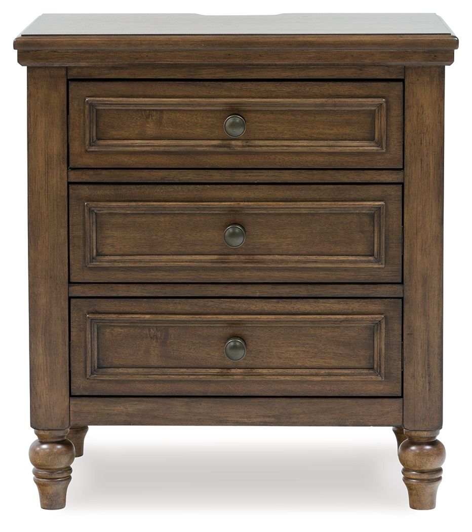 Sturlayne - Brown - Three Drawer Night Stand by Benchcraft® | Bel Furniture