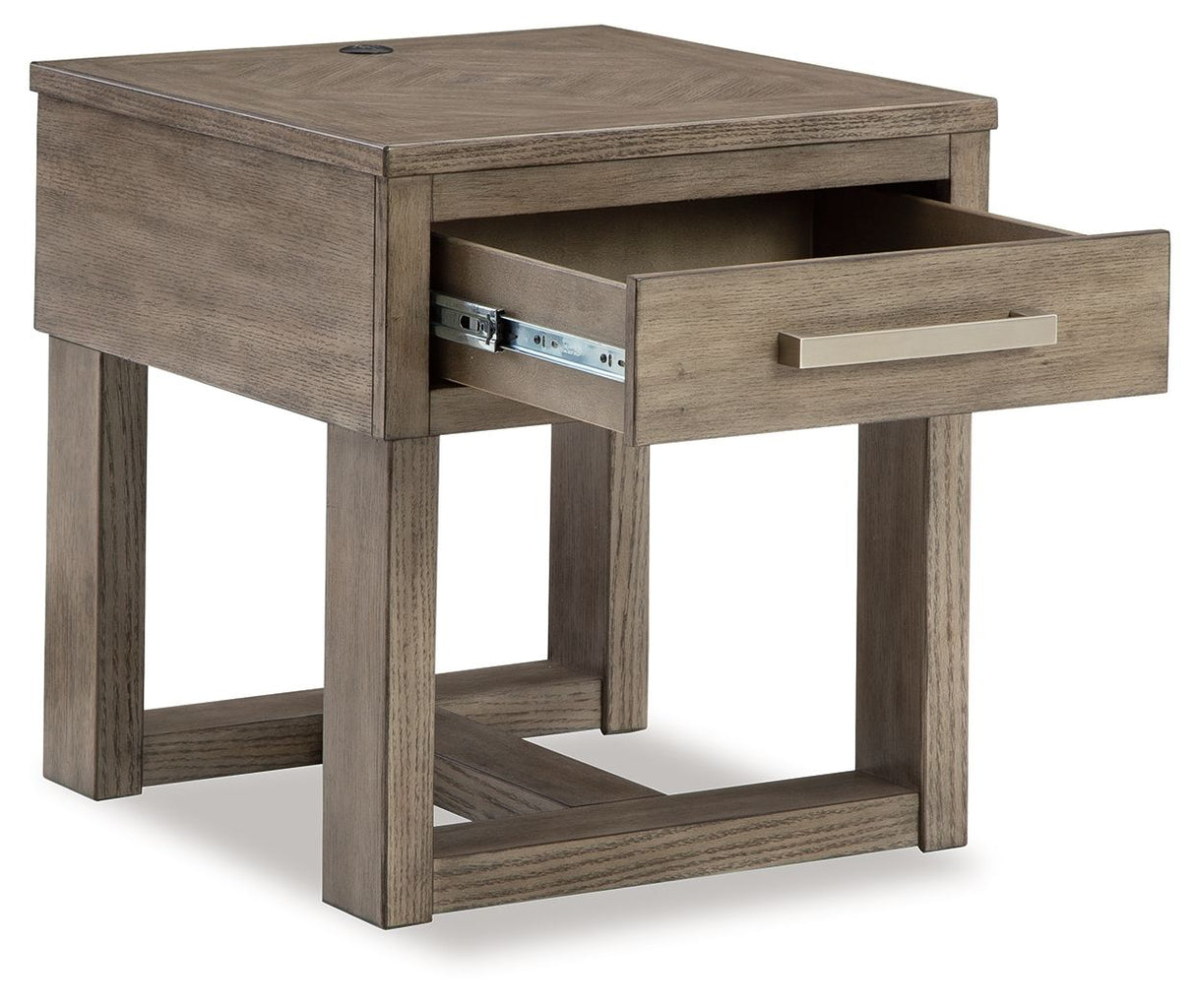 Loyaska - Grayish Brown - Rectangular End Table by Signature Design by Ashley® | Bel Furniture