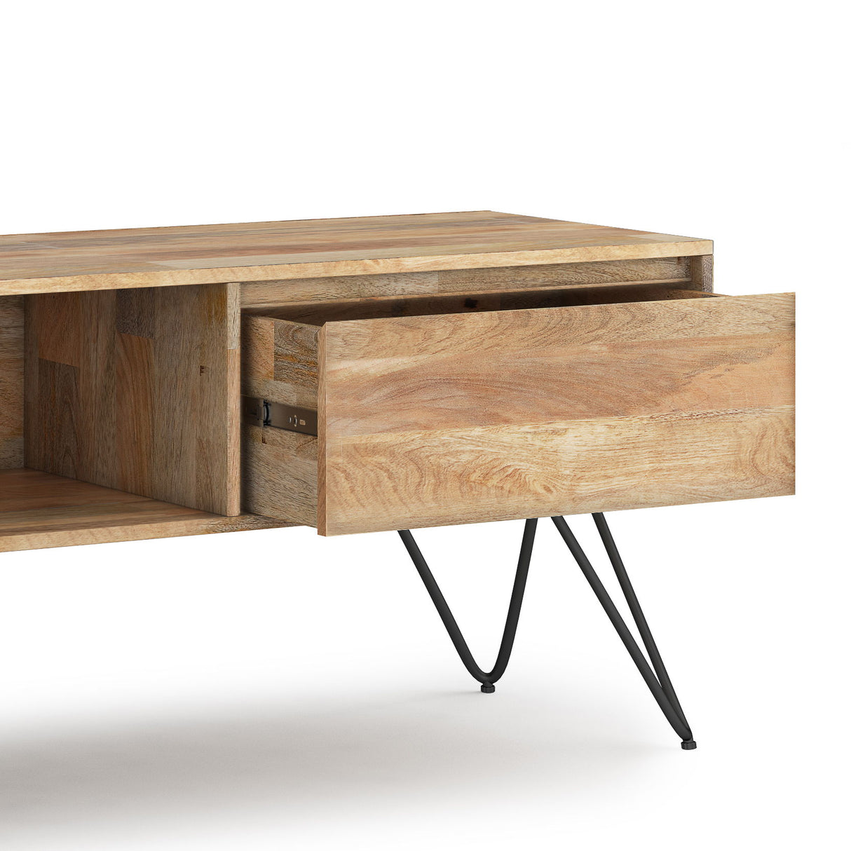 Hunter - Handcrafted TV Media Stand - Natural by Simpli-Home | Bel Furniture