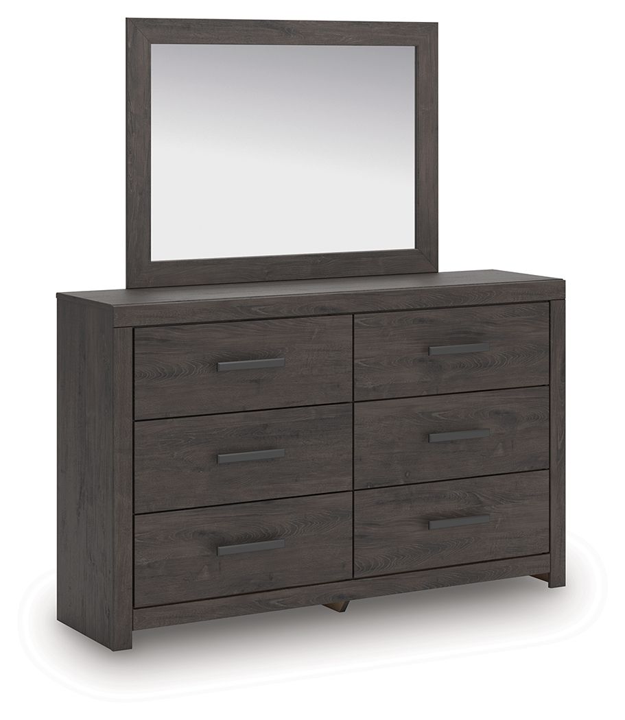 Prendonea - Charcoal - Dresser and Mirror by Signature Design by Ashley® | Bel Furniture