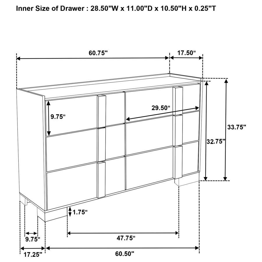 Hyland - 6-Drawer Dresser - Natural