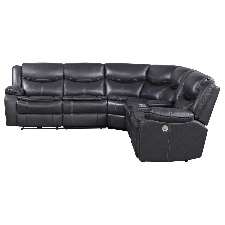 Sycamore - Upholstered Power Reclining Sectional Sofa by Coaster Fine Furniture | Bel Furniture