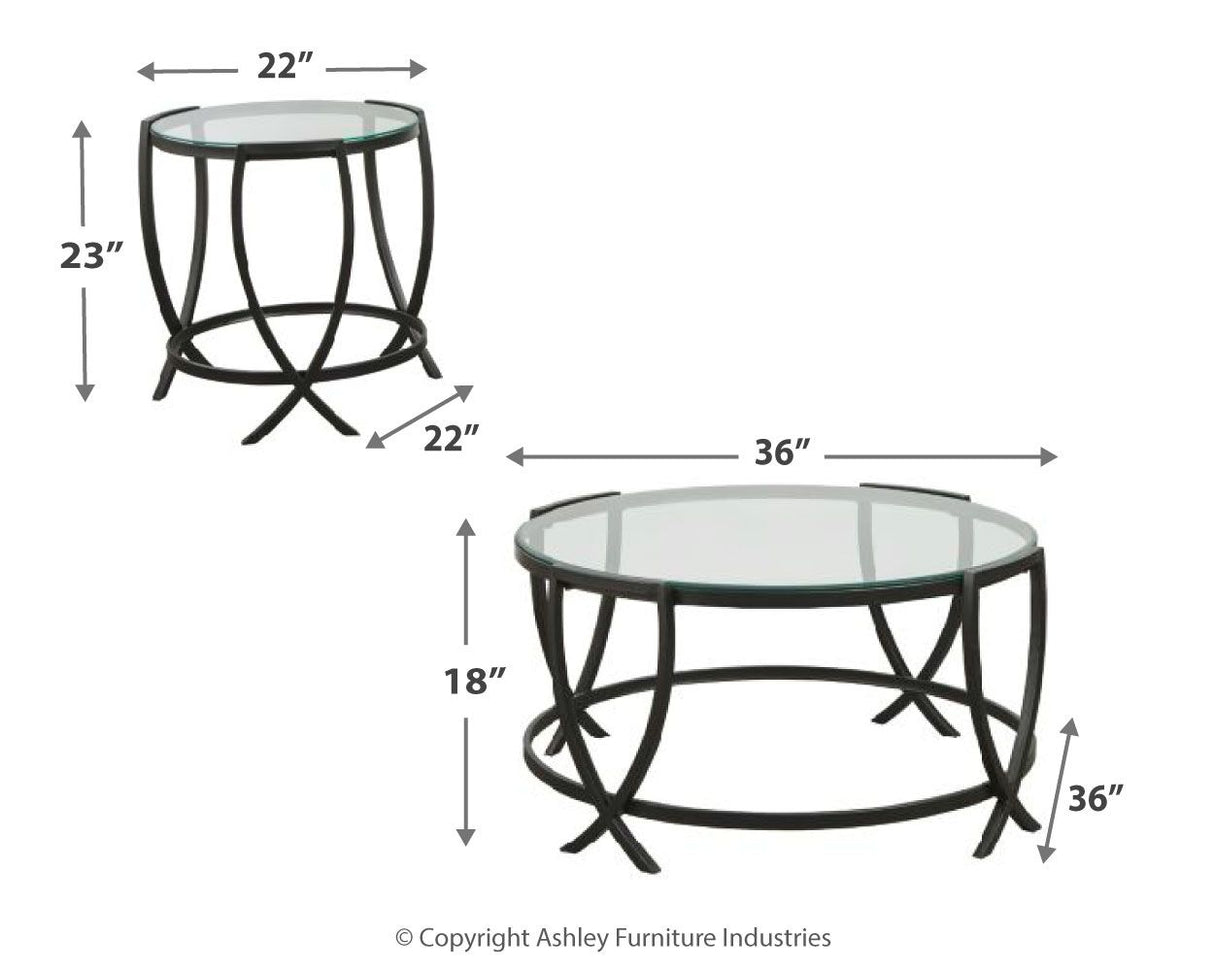 Tarrin - Black - Occasional Table Set (Set of 3) by Signature Design by Ashley® | Bel Furniture