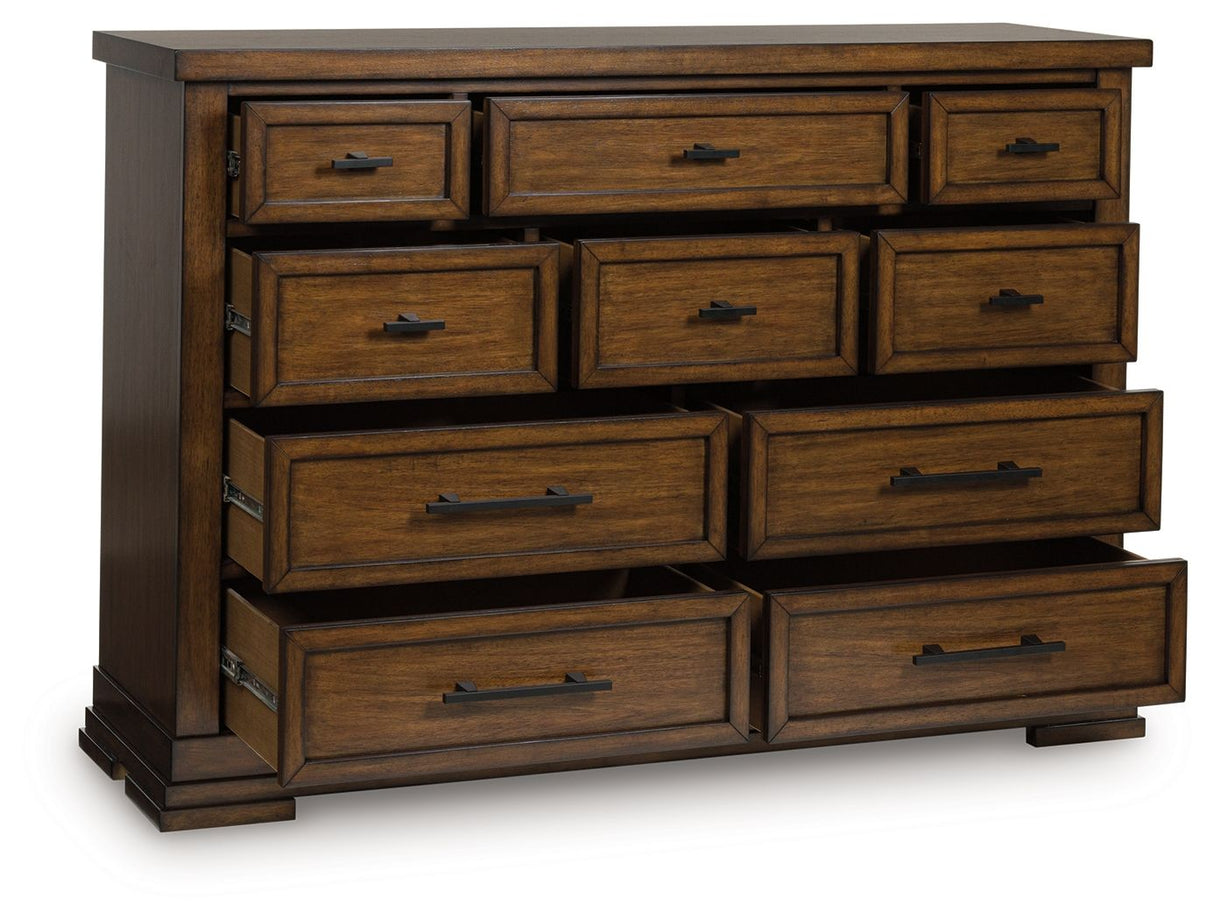 Taffenbrook - Medium Brown - Dresser by Benchcraft® | Bel Furniture