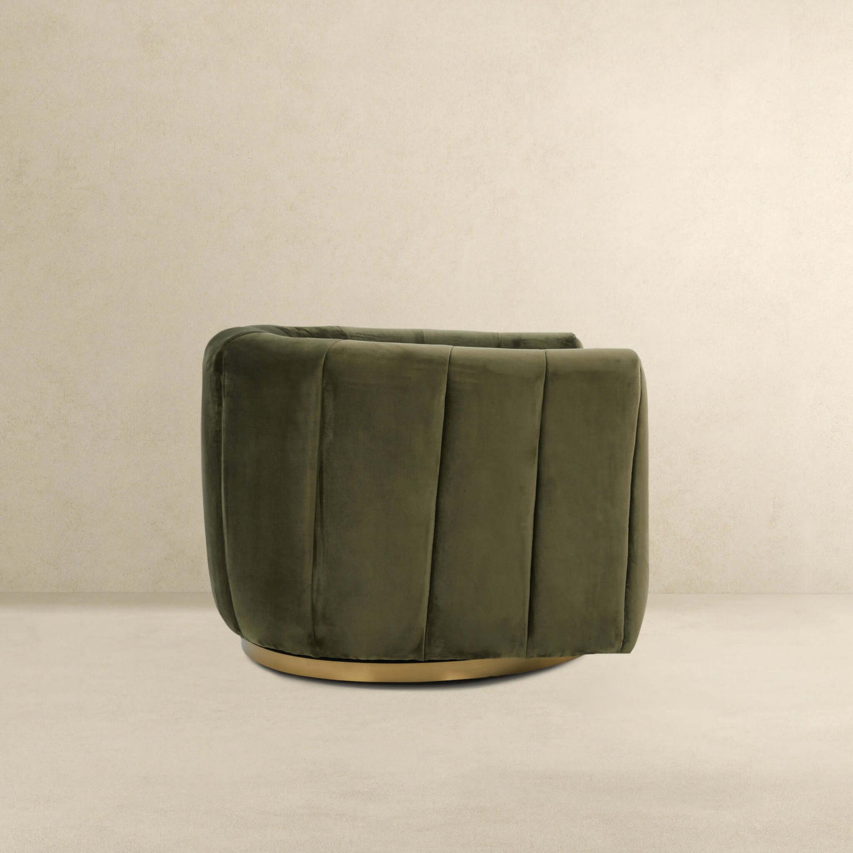 Cosey - Swivel Chair - Gold / Green / Olive Green by Ashcroft Furniture | Bel Furniture