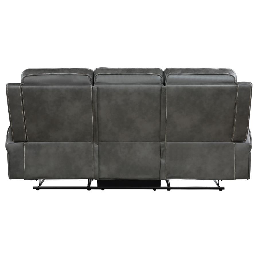 Raelynn - Upholstered Track Arm Motion Sofa - Gray by Coaster Fine Furniture | Bel Furniture