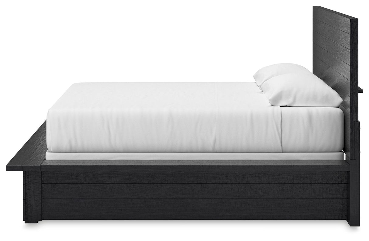 Londer - Black - King Panel Bed by Millennium® by Ashley | Bel Furniture