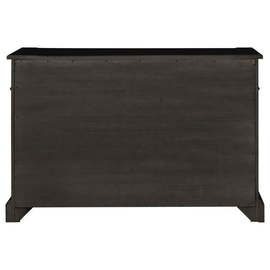 Phelps - 2 Door Sideboard Buffet Cabinet - Distressed Noir by CoasterEssence | Bel Furniture