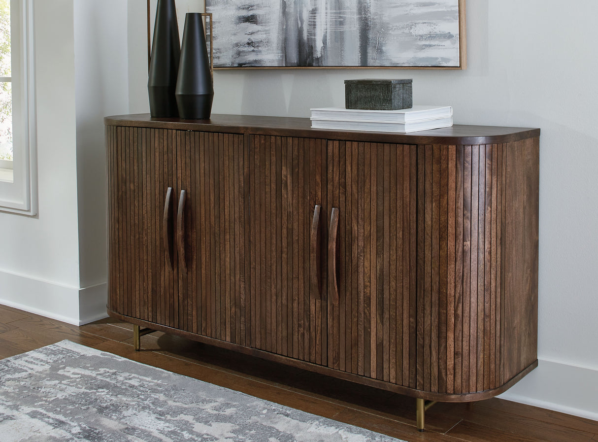 Amickly - Dark Brown - Accent Cabinet by Signature Design by Ashley® | Bel Furniture