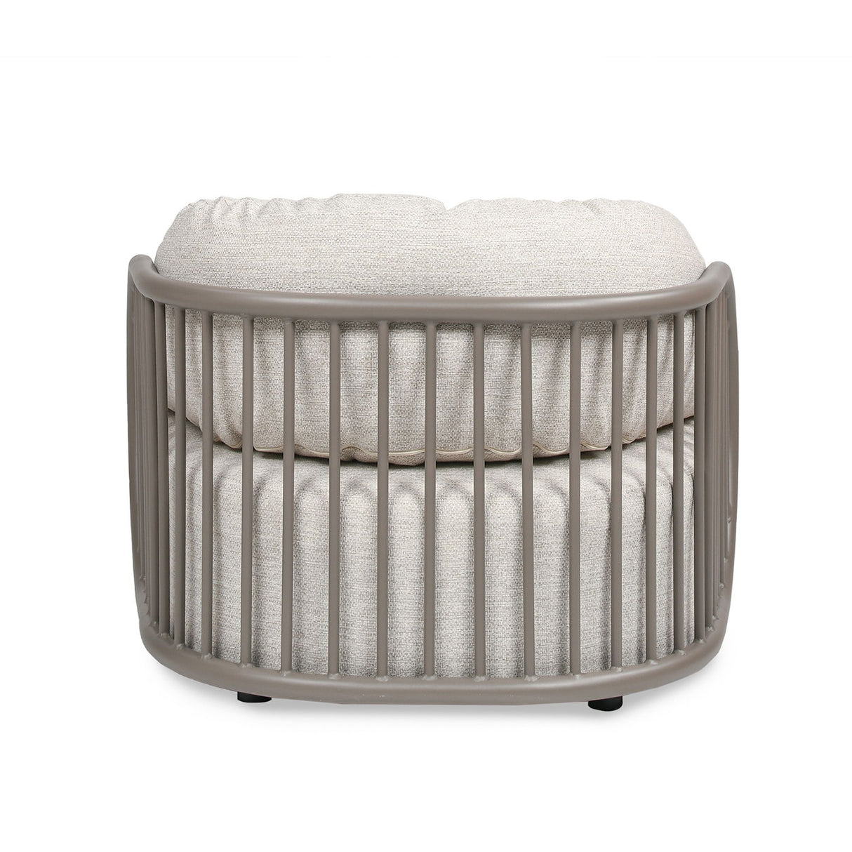 Harper - Barrel Upholstered Patio Deep Seating Armchair Axroma Olefin - Oat Beige by Jennifer Taylor Home | Bel Furniture