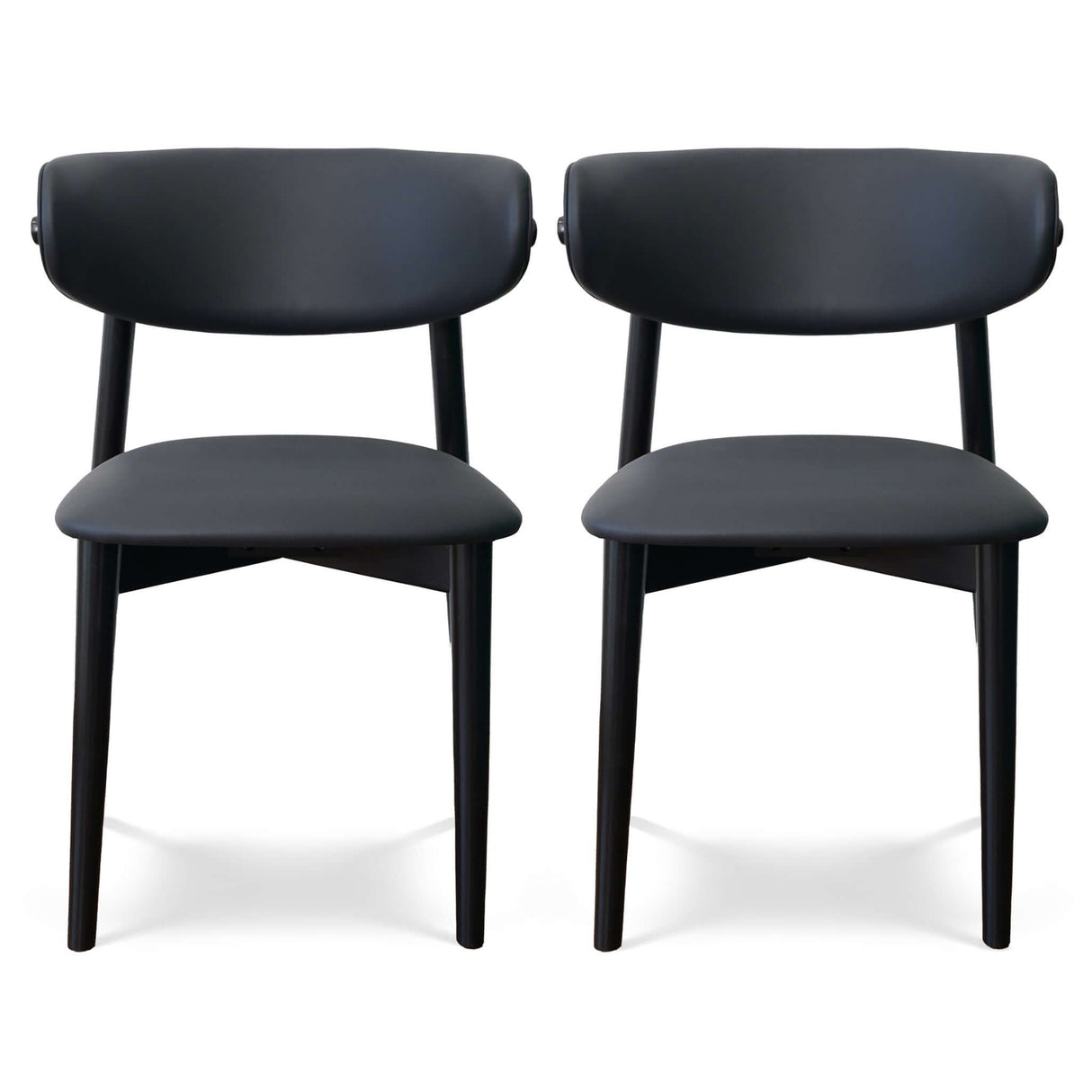 Korb - Dining Chair (Set of 2) - Black by Ashcroft Furniture | Bel Furniture