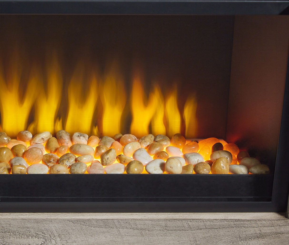 Entertainment Accessories - Black - Wide Fireplace Insert by Signature Design by Ashley® | Bel Furniture