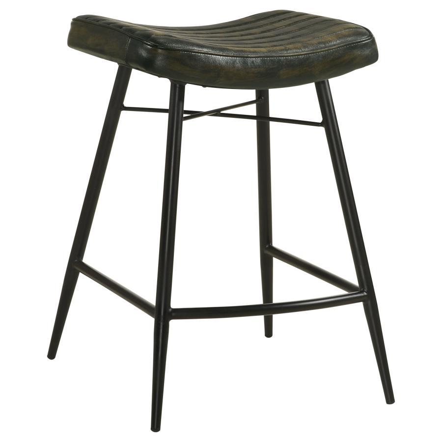 Bayu - Leather Upholstered Counter Stool (Set of 2) by Coaster Fine Furniture | Bel Furniture