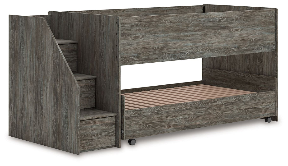 Frandern - Gray - Twin Over Twin Loft Bed by Signature Design by Ashley® | Bel Furniture