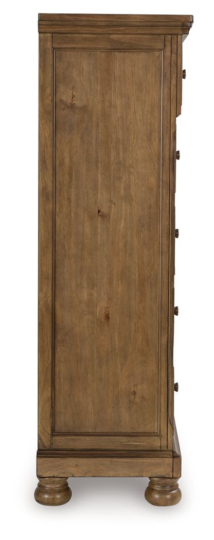 Feddinger - Medium Brown - Five Drawer Chest by Signature Design by Ashley® | Bel Furniture