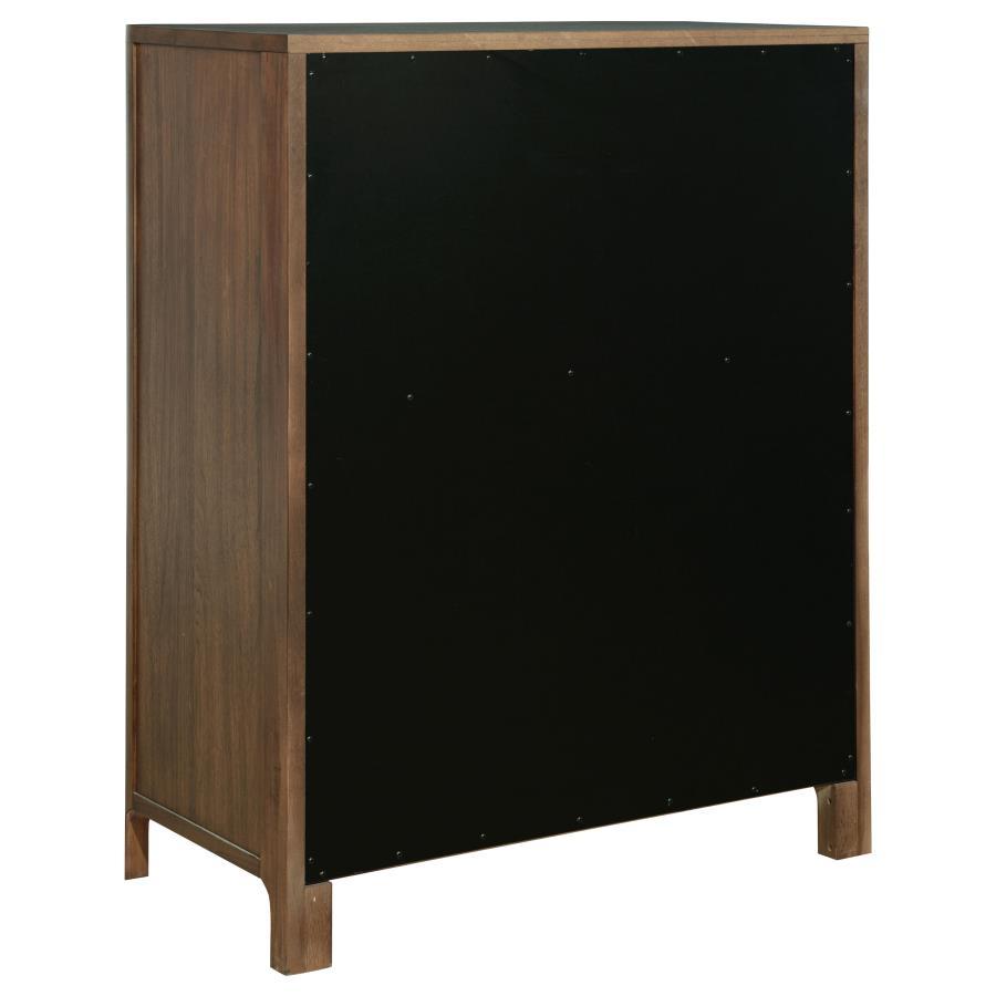 Maderia - 5-Drawer Chest Of Drawers - Walnut by Coaster Fine Furniture | Bel Furniture