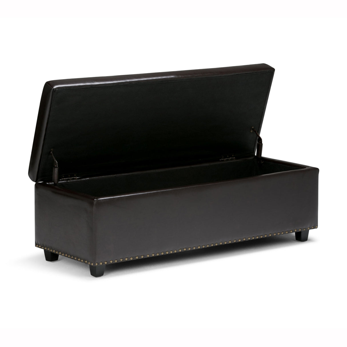 Hamilton - Storage Ottoman - Coffee Brown by Simpli-Home | Bel Furniture