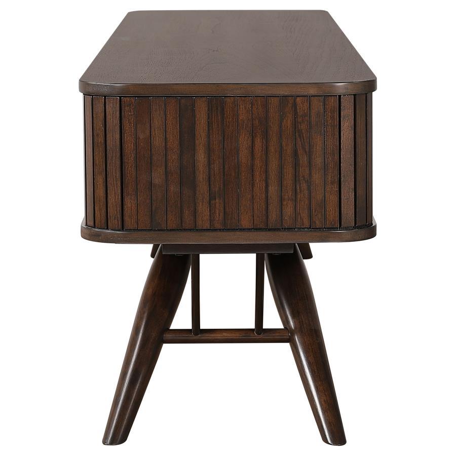 Valna - Wood TV Stand With Sliding Doors - Walnut by Coaster Fine Furniture | Bel Furniture