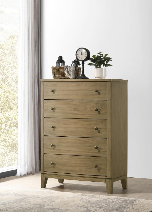 Granada - 5-Drawer Bedroom Chest Of Drawers - Natural Pine by Coaster Fine Furniture | Bel Furniture