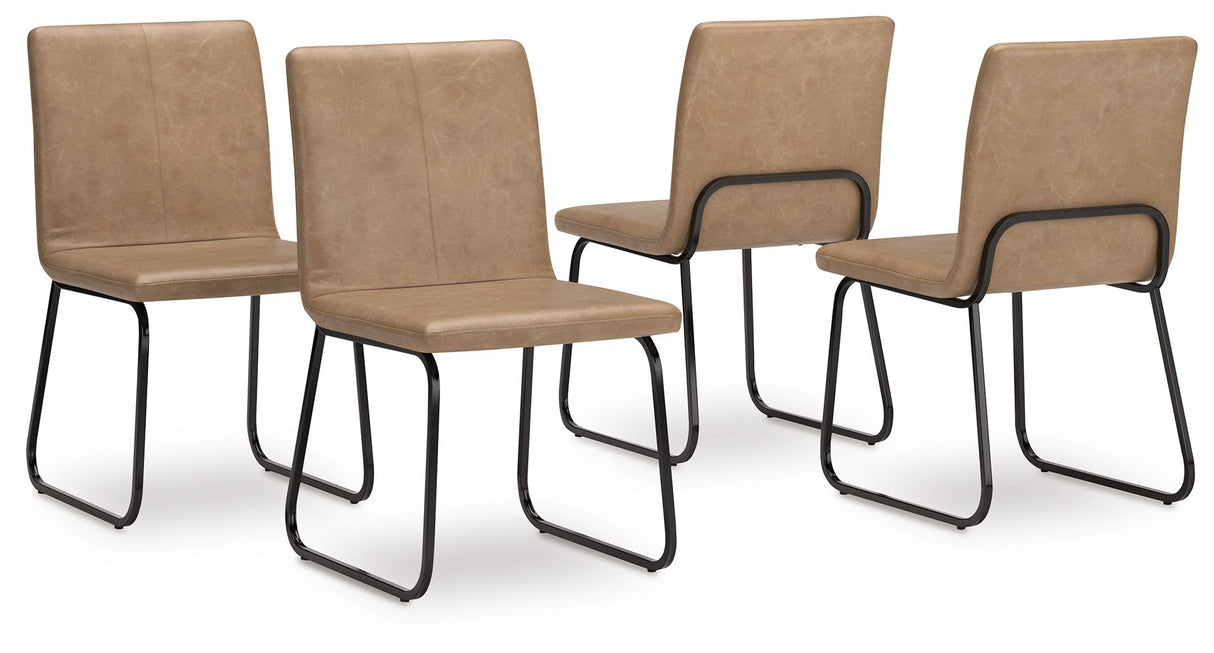Pharwynn - Toast - Dining Upholstered Side Chair (Set of 4) by Signature Design by Ashley® | Bel Furniture
