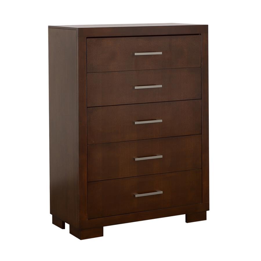 Jessica - 5-Drawer Bedroom Chest Dark Brown by CoasterEssence | Bel Furniture