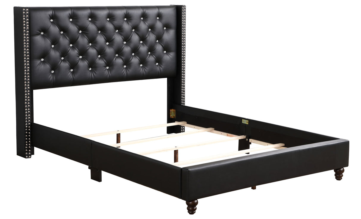 Upholstered Nailhead Trim Chic Bed - view 51