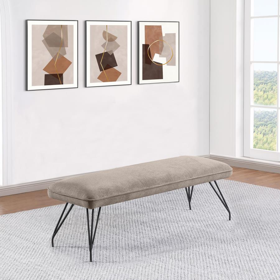 Dodson - Fabric Upholstered Dining Bench by Coaster Fine Furniture | Bel Furniture
