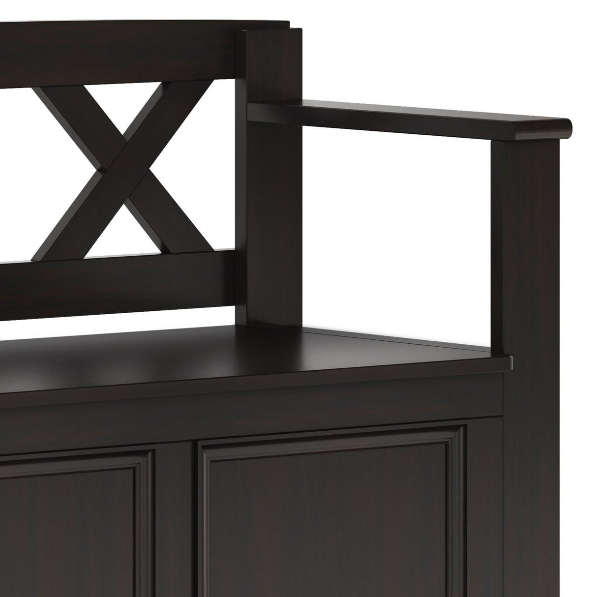 Amherst - Small Transitional Entryway Storage Bench by Simpli-Home | Bel Furniture