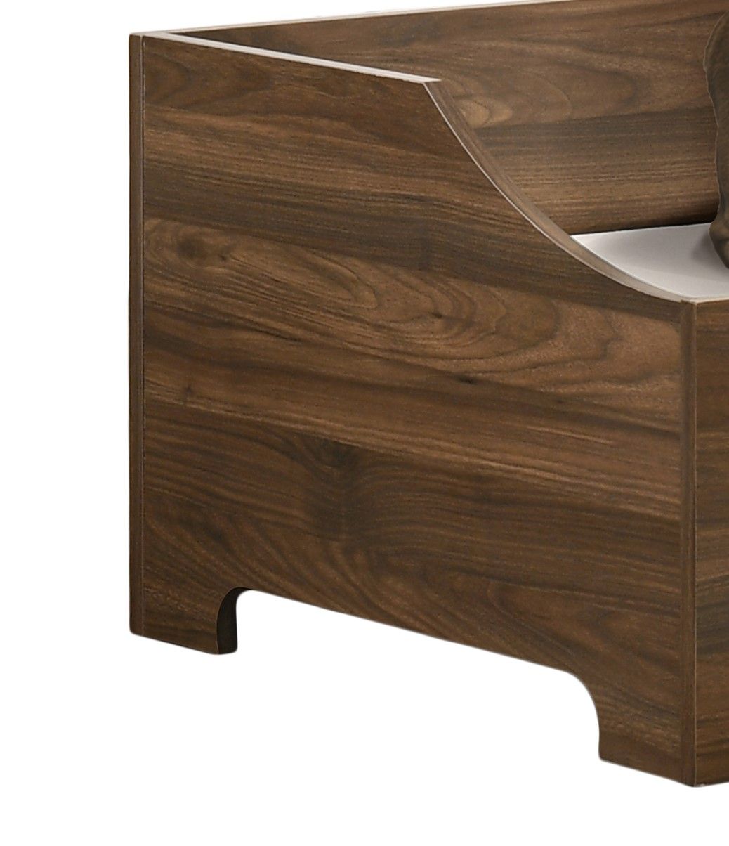 Gibson - Alder Wood Finish Modern Comfy Pet Bed With Cushion - Brown by Lilola Home | Bel Furniture