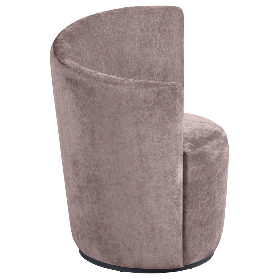 Nueva - Upholstered Swivel Chair Curved Backrest by Coaster Fine Furniture | Bel Furniture