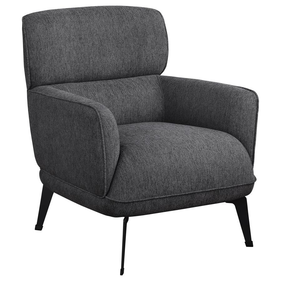Andrea - Upholstered Crecent Arm Accent Chair Gray by Coaster Fine Furniture | Bel Furniture