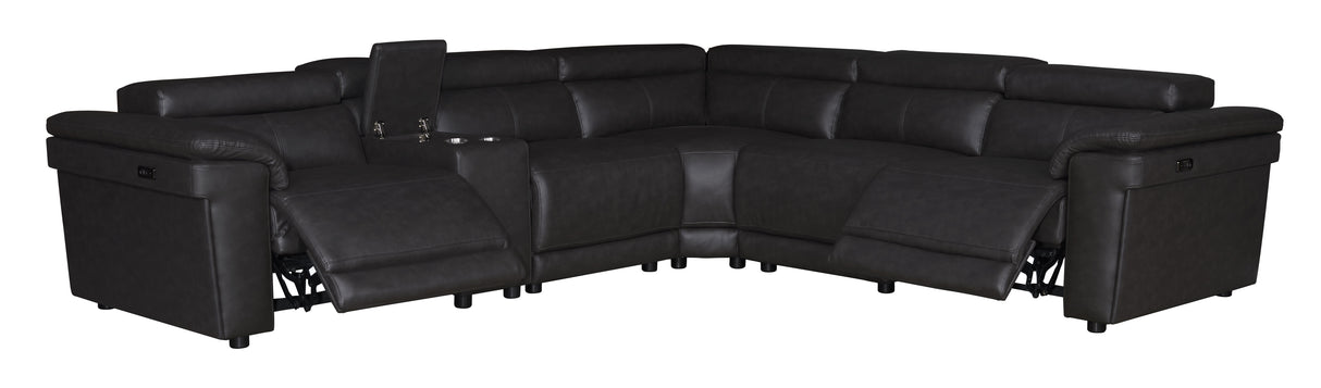 6 Piece Power Reclining Sectional by Sara Collections | Bel Furniture