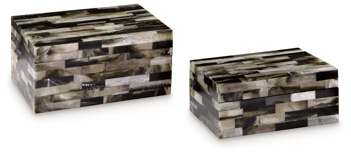 Ellford - Black / Brown / Cream - Box Set (Set of 2) by Signature Design by Ashley® | Bel Furniture