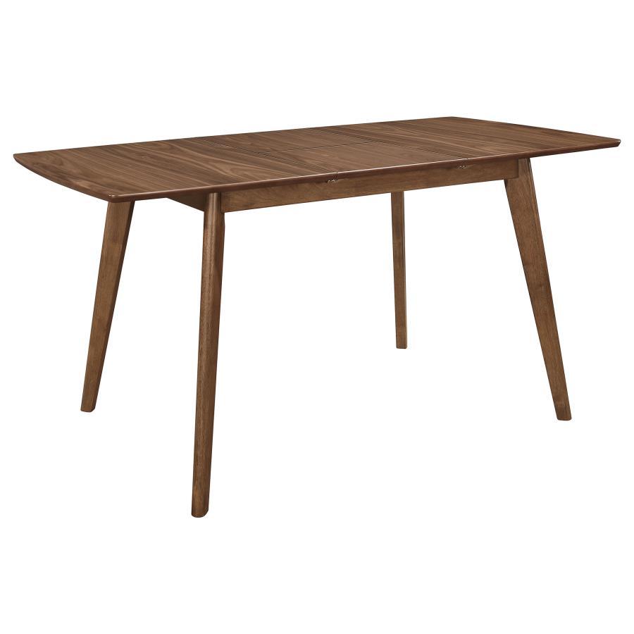 Alfredo - Extension Leaf Dining Table - Natural Walnut by CoasterEveryday | Bel Furniture